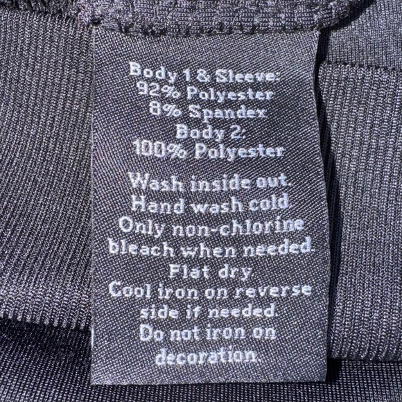 Rock & Republic Women’s ”Talk is cheap” SZ Medium Black Sheer Jersey Shirt - Picture 5 of 6